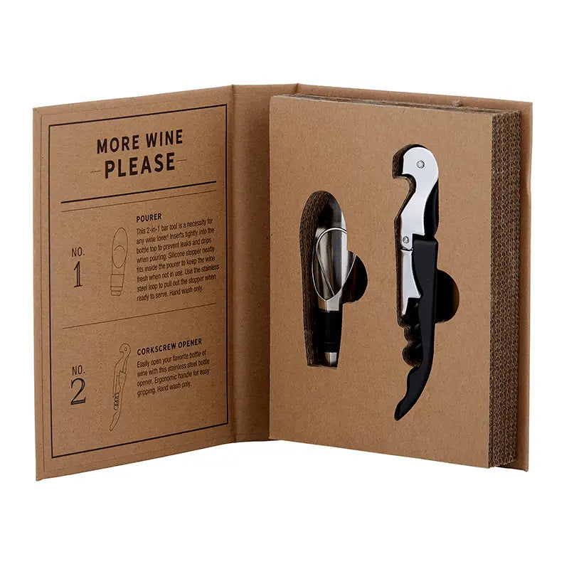 Wine Stopper Book Box- Gifts For Wine Lovers