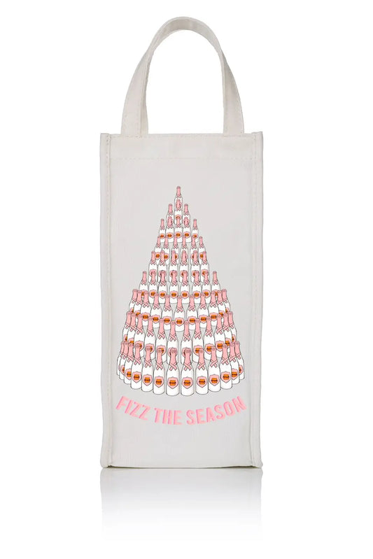 Wine Bag - Fizz the Season Pink- Holiday Shop