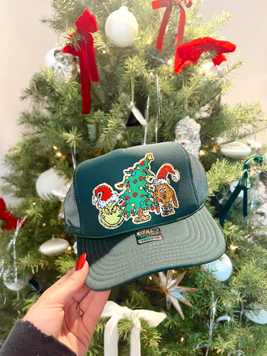 Grinch & Max Patch Trucker Hat - Holiday Shop