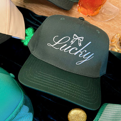 Lucky- Embroidered Trucker Hat