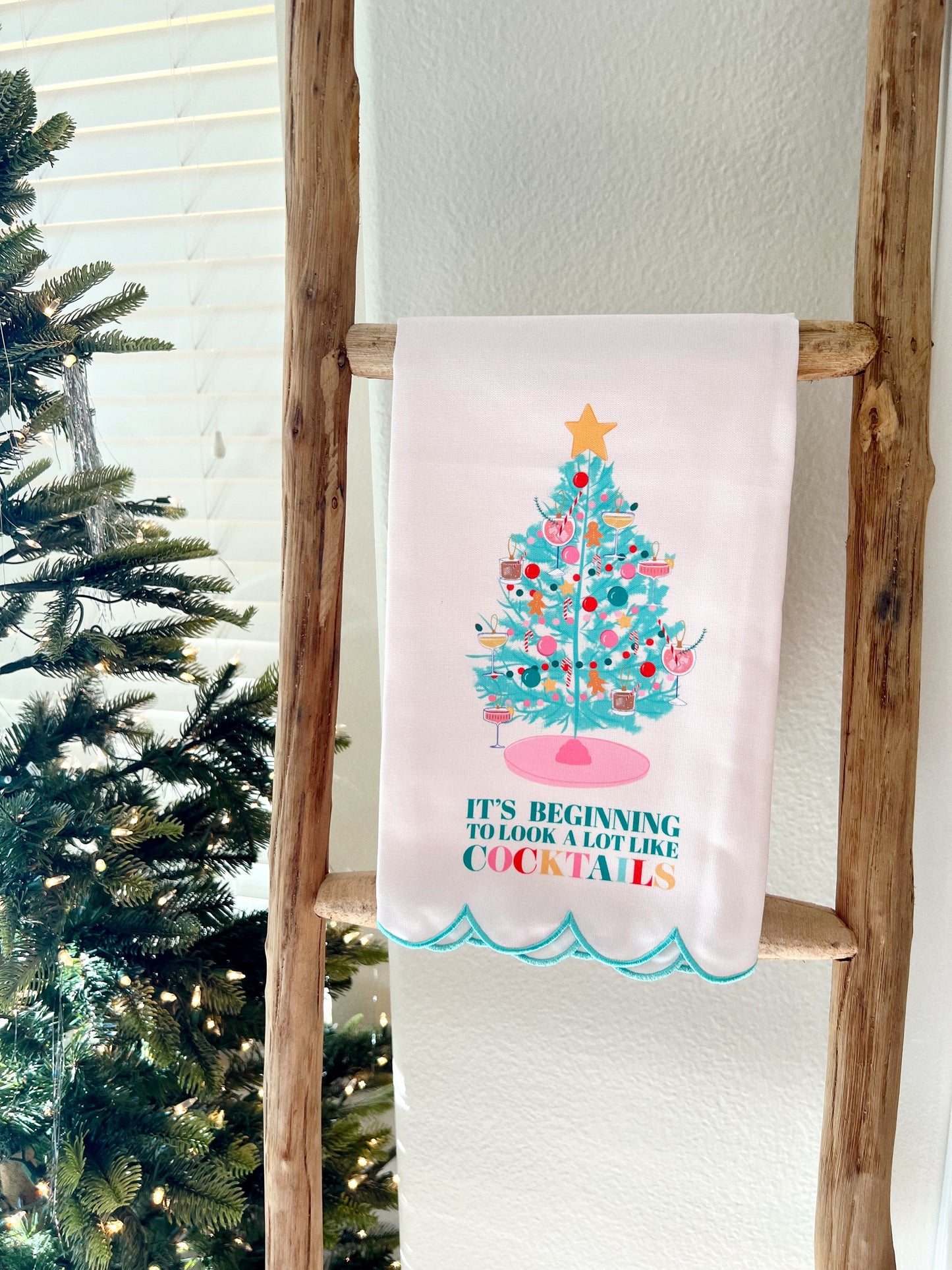 It's Beginning To Look A Lot Like Cocktails Holiday Tea Towel- Holiday Shop