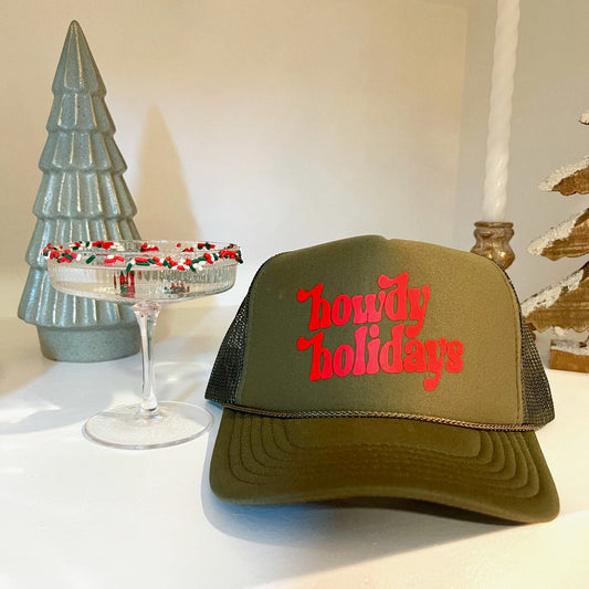 Howdy Holidays Trucker Hat- Holiday Shop