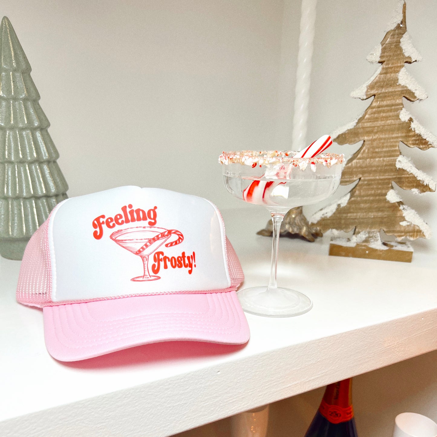 Feeling Frosty Martini Trucker Hat- Holiday Shop