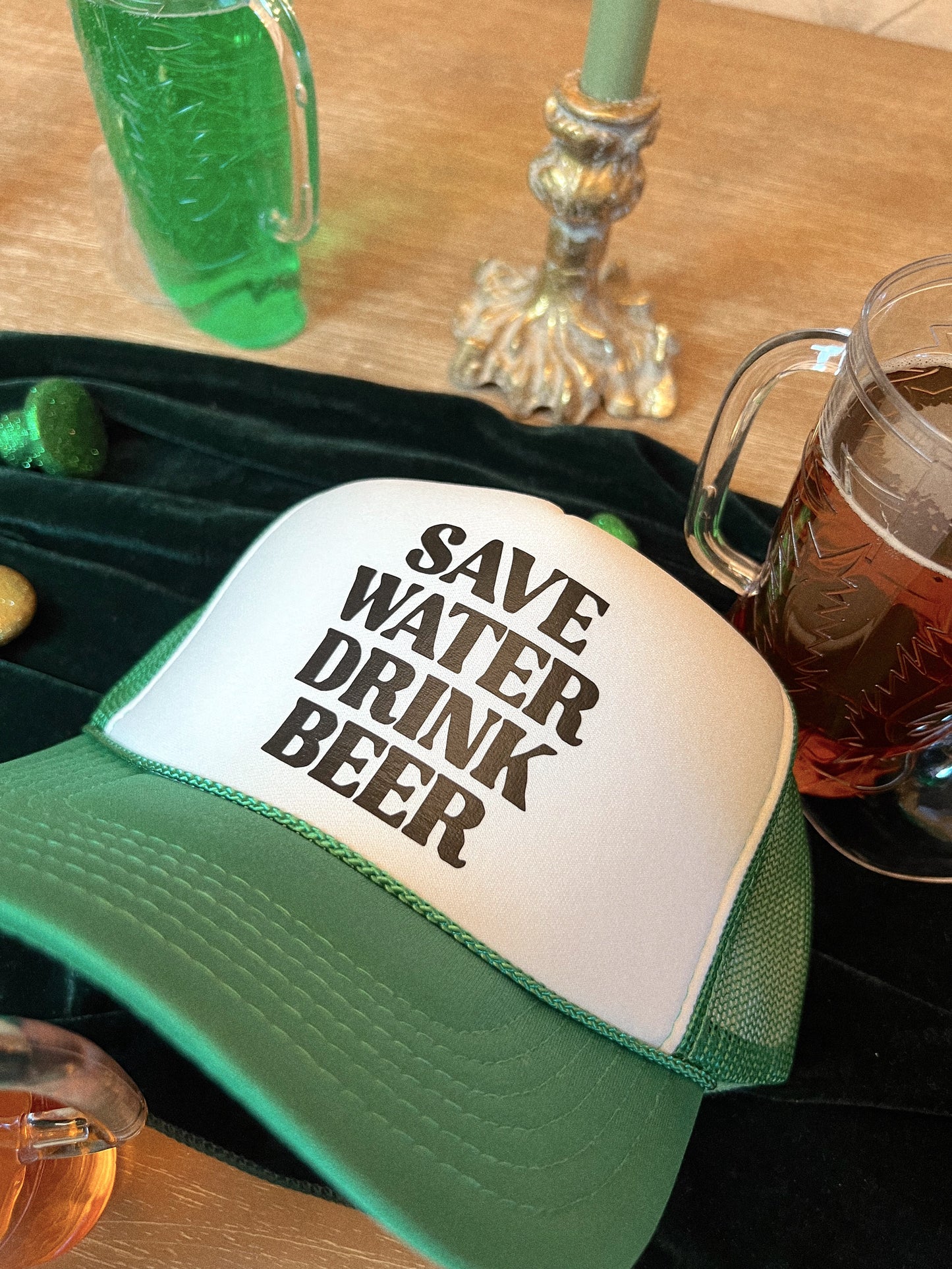 Save Water Drink Beer-  St Patricks Day Trucker Hat