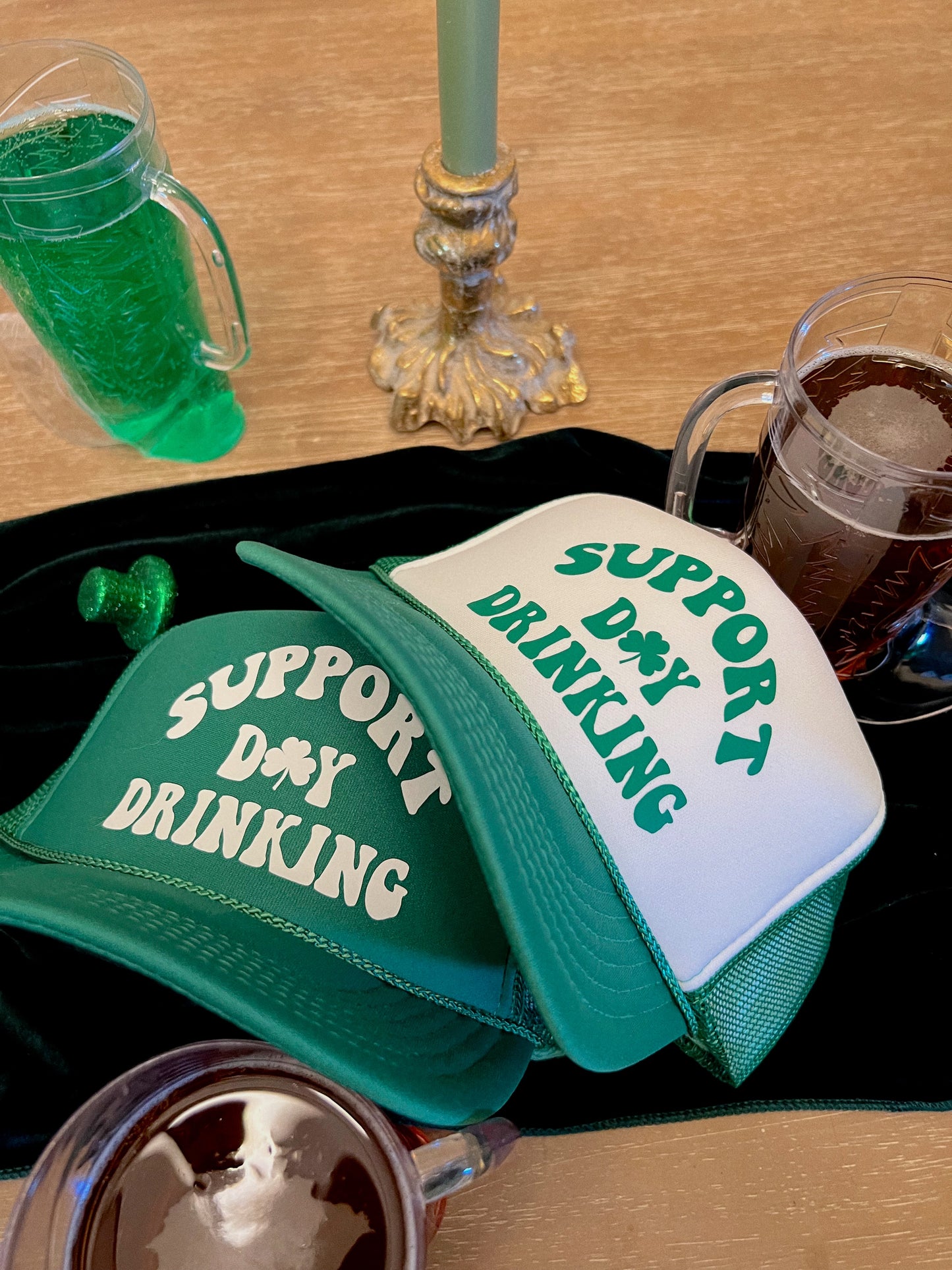 Support Day Drinking -  St Patricks Day Trucker Hat