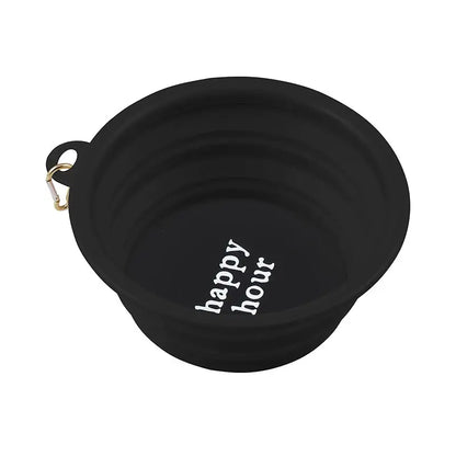 Large Collapsible Bowl - Happy Hour- Gifts For Dog Lovers