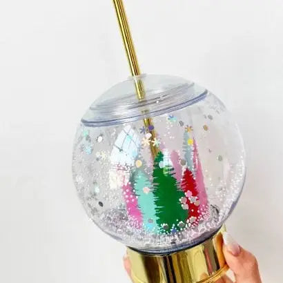 Winter Wonderland Snowglobe Novelty Sipper- Holiday Shop